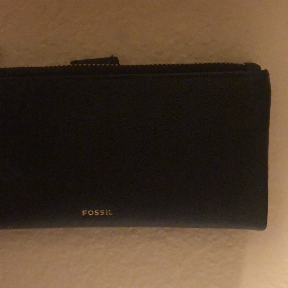 Black Real Authentic Leather Fossil Bag And Match… - image 4